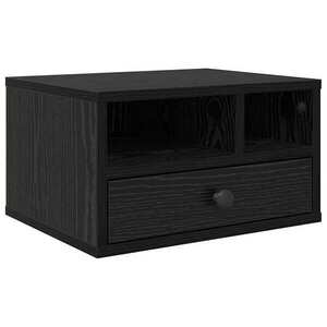 vidaXL Nyomtatóállvány fiókkal Fekete tölgy 40 x 32 x 24 cm Faanyag kép