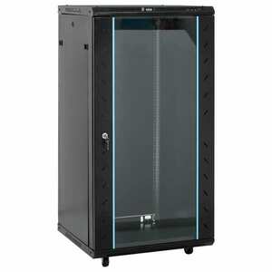 vidaXL 22U hálózati szekrény forgólábbal 19" IP20 60x60x120 cm kép