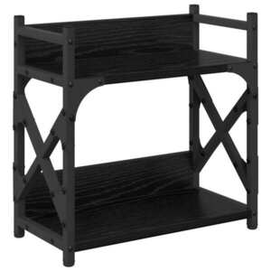 vidaXL Nyomtatóállvány Fekete tölgy 40 x 20 x 40 cm Faanyag kép