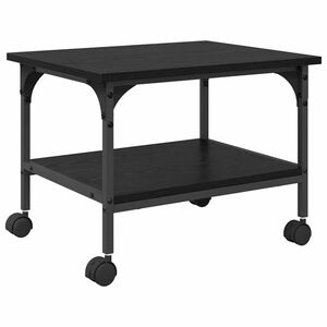 vidaXL Nyomtatóállvány Fekete tölgy 50 x 40 x 38 cm Faanyag kép