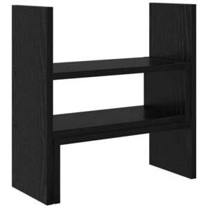 vidaXL Monitor Asztali Állvány Fekete tölgy 40 x 17 x 41 cm Faanyag kép