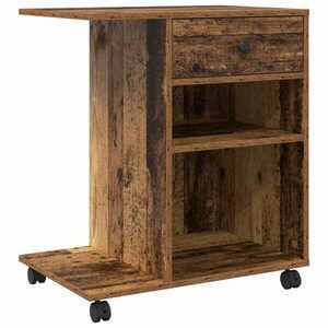 vidaXL Nyomtatóállvány fiókkal Öreg fa 60 x 40 x 68.5 cm Faanyag kép
