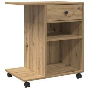 vidaXL Nyomtatóállvány fiókkal Művészi tölgy 60 x 40 x 68.5 cm Faanyag kép