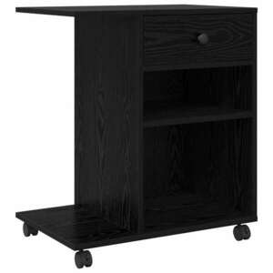 vidaXL Nyomtatóállvány fiókkal Fekete tölgy 60 x 40 x 68.5 cm Faanyag kép