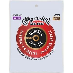 Martin Authentic Lifespan 2.0 92/8 Phosphor Bronze Custom Light kép