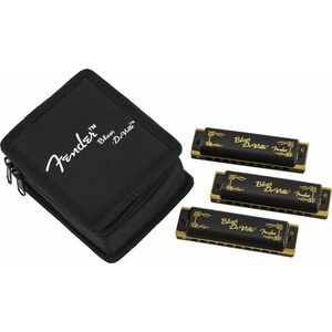 Fender Blues DeVille Harmonica Pack of 3 with Case kép