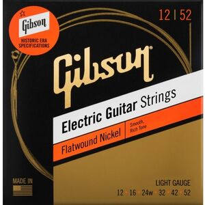 Gibson Flatwound Electric Guitar Strings Light kép