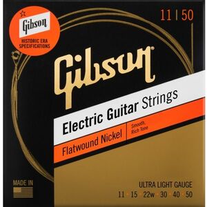 Gibson Flatwound Electric Guitar Strings Ultra-Light kép