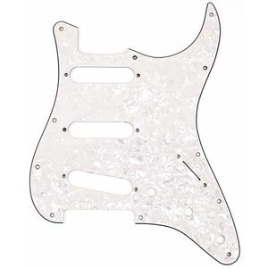 Fender Pickguard, Stratocaster S/S/S, 11-Hole Mount, White Pearl, 4-Pl kép