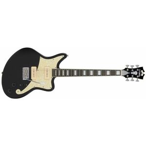 D'Angelico Offset Solid Body Black Flake kép