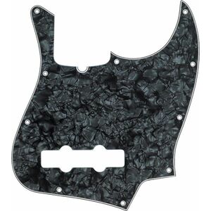 Fender Pickguard, Jazz Bass, 10-Hole Mount, Black Pearl, 4-Ply kép