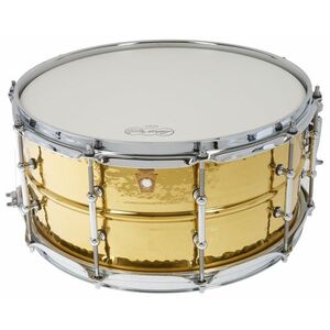 Ludwig 14" x 6, 5" Hammered Brass Snare LB422BKT kép