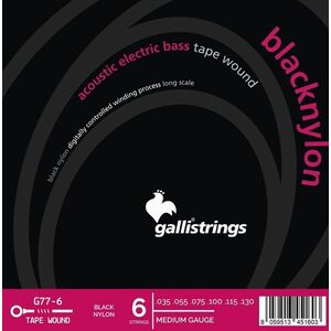 Galli BASS BLACK NYLON 6-Strings G77-6 kép