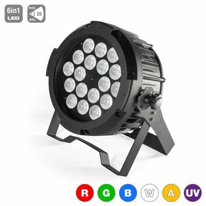 Flash LED PAR 18x15W RGBWA+UV IP65 kép
