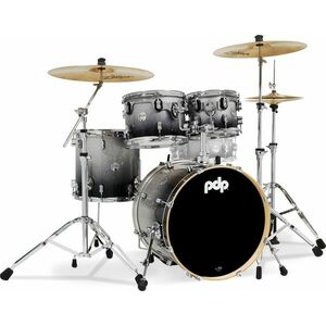PDP Concept Maple 4 Piece Studio Set Silver to Black Fade Laquer kép