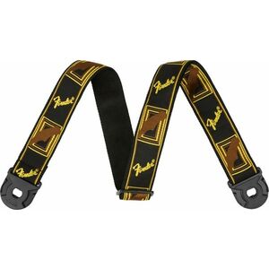 Fender Quick Grip Locking Strap Black/Yellow/Brown kép