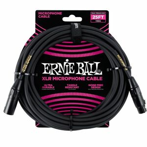Ernie Ball 25' XLR Cable Black kép
