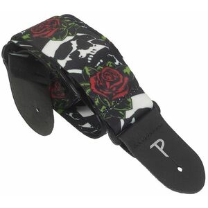 Perri's Leathers 7647 Polyester Skull Rose Strap kép