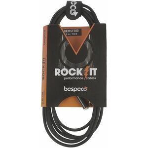 Bespeco ROCKIT Stereo Cable Jack 3, 5 TRS M - Jack 3, 5 TRS F 3 m kép