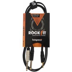 Bespeco ROCKIT Interlink Cable Jack 3, 5 TRS - 2x Jack Mono 1, 5 m kép