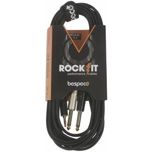 Bespeco ROCKIT Interlink Cable Jack 3, 5 TRS - 2x Jack Mono 5 m kép