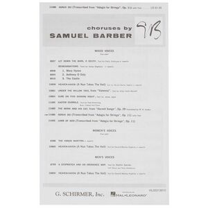 MS Samuel Barber: Agnus Dei kép