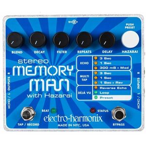 Electro-Harmonix Stereo Memory Man With Hazarai kép