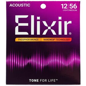 Elixir Nanoweb Phosphor Bronze Light-Medium kép
