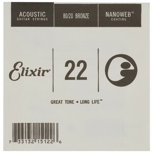 Elixir Nanoweb 80/20 Bronze Single .022" kép