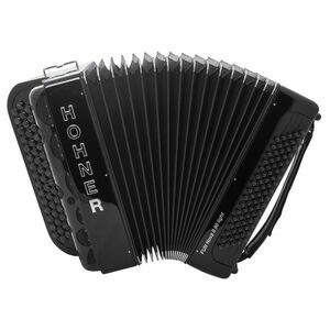 Hohner Fun Nova II 80 light, black celluloid, B-stepped kép