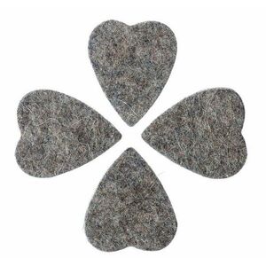 Timber Tones Felt Tones Heart Grey Wool Felt 4-Pack kép