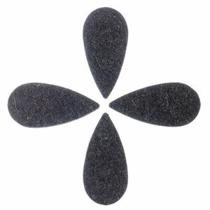 Timber Tones Felt Tones Teardrop Black Wool Felt 4-Pack kép
