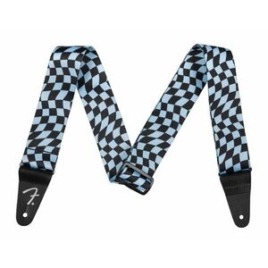 Fender Wavy Checkerboard Polyester Strap Blue kép