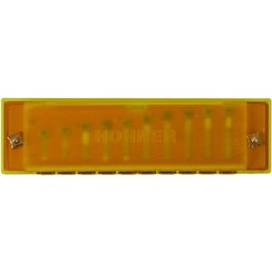 Hohner Translucent Harp C, yellow, hardcase kép