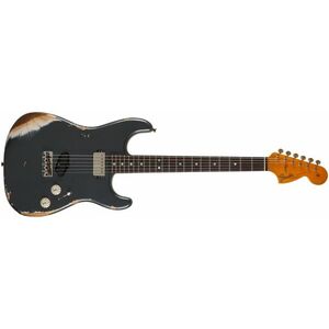 Fender Custom Shop Stratocaster SH Heavy Relic Aged Charcoal Frost Met kép