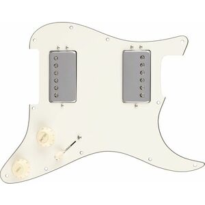 Fender Pre-Wired Strat Pickguard Quadra Tap HH Parchment kép