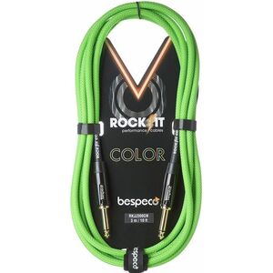 Bespeco Rockit Color Green 3m Jack kép