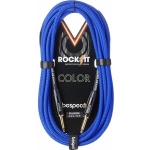 Bespeco Rockit Color Blue 3m Jack kép