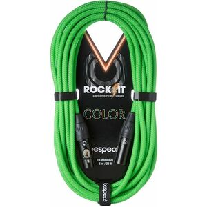 Bespeco Rockit Color Green 10m XLR kép