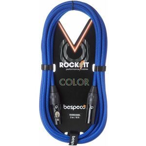 Bespeco Rockit Color Blue 10m XLR kép