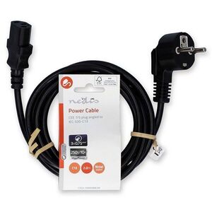 Nedis cegl10000bk20 tápkábel iec-320-c13, 3 x 0.75 mm˛ hossz 2m C... kép