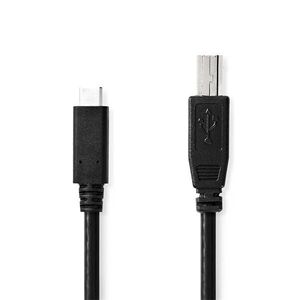 Nedis ccgb60650bk20 usb-c dugó - usb- b dugó (usb c - usb b) kábe... kép