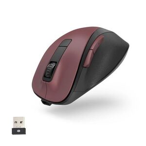 Hama MW-500 újratölthető vezeték nélküli optikai egér bordó-feket... kép