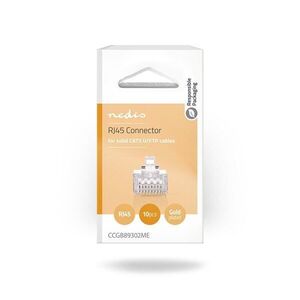 Nedis ccgb89302me tömör kábelre, utp rj45 cat5 csatlakozó dugó, s... kép