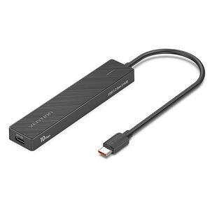 HUB USB-C -> USB-A*4 0, 15m (táppal, 4-Portos, Bk) , Vention (CHJBB) kép