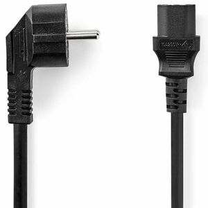 Tápkábel | Földelt Csatlakozó Dugó | IEC-320-C13 | Szögben | Egye... kép