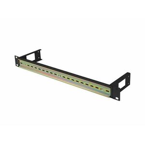 Lanberg AK-1801-B 19" 1U fekete DIN sín panel (AK-1801-B) kép