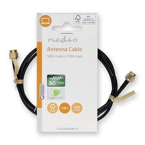 Nedis csgl02000bk10 sma kábel, aranyozott, 50 ohm, árnyékolt, 1m... kép