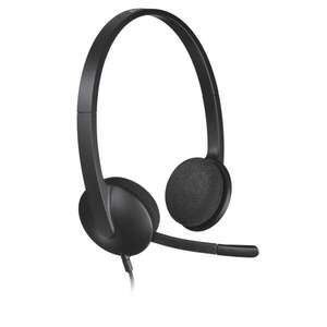 Logitech 981-000475 Fejhallgató 2.0 - H340 USB Mikrofonos, Fekete kép