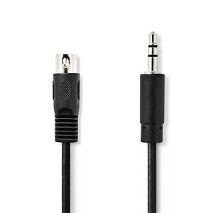 Nedis cagl20100bk10 audio kábel 5p din dugó - 3, 5mm szereo jack d... kép